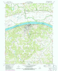 preview thumbnail of historical topo map of Hermann, MO in 1974