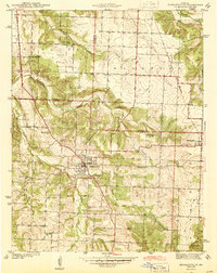 Download a high-resolution, GPS-compatible USGS topo map for Humansville, MO (1944 edition)