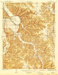 preview thumbnail of historical topo map of St. Clair County, MO in 1944