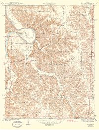 Download a high-resolution, GPS-compatible USGS topo map for Iconium, MO (1944 edition)
