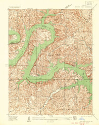 Download a high-resolution, GPS-compatible USGS topo map for Irontown Ferry, MO (1934 edition)