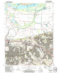 preview thumbnail of historical topo map of St. Charles County, MO in 1994