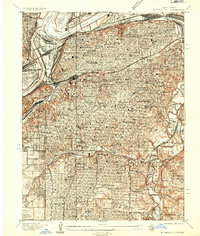 preview thumbnail of historical topo map of Kansas City, KS in 1935