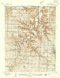 preview thumbnail of historical topo map of Jackson County, MO in 1934