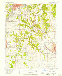 preview thumbnail of historical topo map of Jackson County, MO in 1957