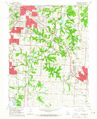 preview thumbnail of historical topo map of Jackson County, MO in 1964