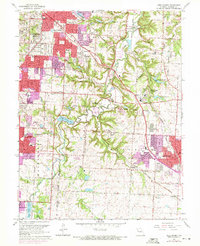 preview thumbnail of historical topo map of Jackson County, MO in 1964