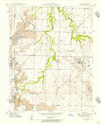 Download a high-resolution, GPS-compatible USGS topo map for Liberal, MO (1954 edition)