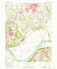 Download a high-resolution, GPS-compatible USGS topo map for Liberty, MO (1971 edition)