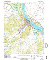preview thumbnail of historical topo map of Louisiana, MO in 1991