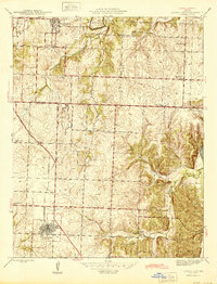 Download a high-resolution, GPS-compatible USGS topo map for Lowry City, MO (1945 edition)