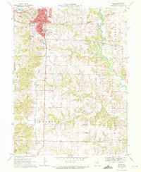 1971 Map of Macon, MO, 1972 Print