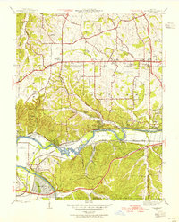 Download a high-resolution, GPS-compatible USGS topo map for Manchester, MO (1955 edition)