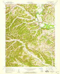preview thumbnail of historical topo map of Jefferson County, MO in 1954