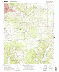 Download a high-resolution, GPS-compatible USGS topo map for Neosho East, MO (1984 edition)