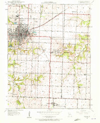 1933 Map of Nevada, MO, 1972 Print