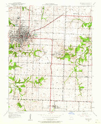 1933 Map of Nevada, MO, 1964 Print