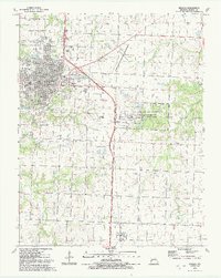 preview thumbnail of historical topo map of Nevada, MO in 1991