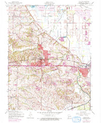 preview thumbnail of historical topo map of O'Fallon, MO in 1954