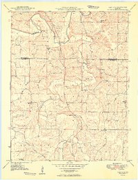 Download a high-resolution, GPS-compatible USGS topo map for Oak Hill, MO (1949 edition)