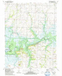 Download a high-resolution, GPS-compatible USGS topo map for Papinville, MO (1991 edition)