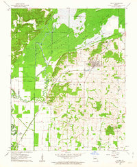 1962 Map of Puxico, MO, 1986 Print