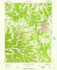 1951 Map of Rolla, MO, 1957 Print