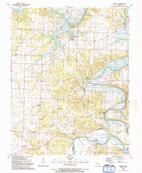 Download a high-resolution, GPS-compatible USGS topo map for Roscoe, MO (1991 edition)