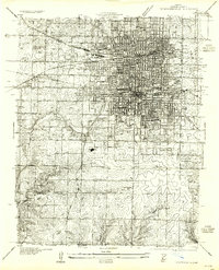 1935 Map of Springfield, MO, 1955 Print