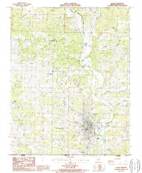Download a high-resolution, GPS-compatible USGS topo map for Thayer, MO (1986 edition)