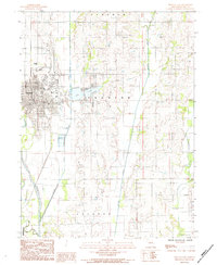 preview thumbnail of historical topo map of Grundy County, MO in 1984