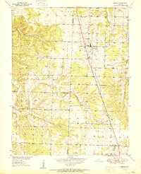Download a high-resolution, GPS-compatible USGS topo map for Urbana, MO (1951 edition)