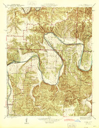 preview thumbnail of historical topo map of St. Clair County, MO in 1945