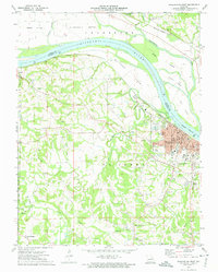 Download a high-resolution, GPS-compatible USGS topo map for Washington West, MO (1974 edition)
