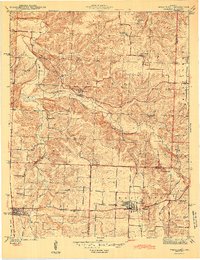 Download a high-resolution, GPS-compatible USGS topo map for Weaubleau, MO (1944 edition)