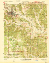 preview thumbnail of historical topo map of West Plains, MO in 1940