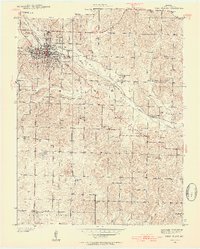 1938 Map of West Plains, MO, 1954 Print