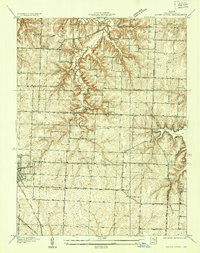 Download a high-resolution, GPS-compatible USGS topo map for Woods Chapel, MO (1934 edition)