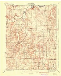 preview thumbnail of historical topo map of St. Clair County, MO in 1941