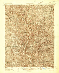 preview thumbnail of historical topo map of Ozark County, MO in 1936