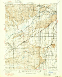 1934 Map of Advance, 1950 Print