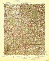 Download a high-resolution, GPS-compatible USGS topo map for Ava, MO (1945 edition)
