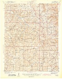 preview thumbnail of historical topo map of Texas County, MO in 1943