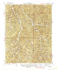 preview thumbnail of historical topo map of Crawford County, MO in 1945
