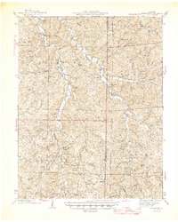 preview thumbnail of historical topo map of Crawford County, MO in 1945
