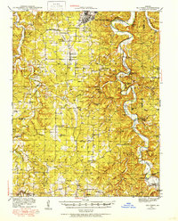 preview thumbnail of historical topo map of Pulaski County, MO in 1941