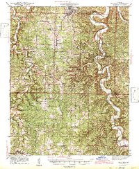 preview thumbnail of historical topo map of Pulaski County, MO in 1943