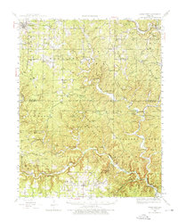 1944 Map of Oregon County, MO, 1976 Print