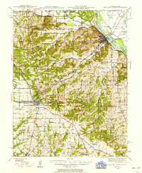 1937 Map of Bowling Green, 1958 Print
