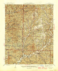 Download a high-resolution, GPS-compatible USGS topo map for Bradleyville, MO (1945 edition)
